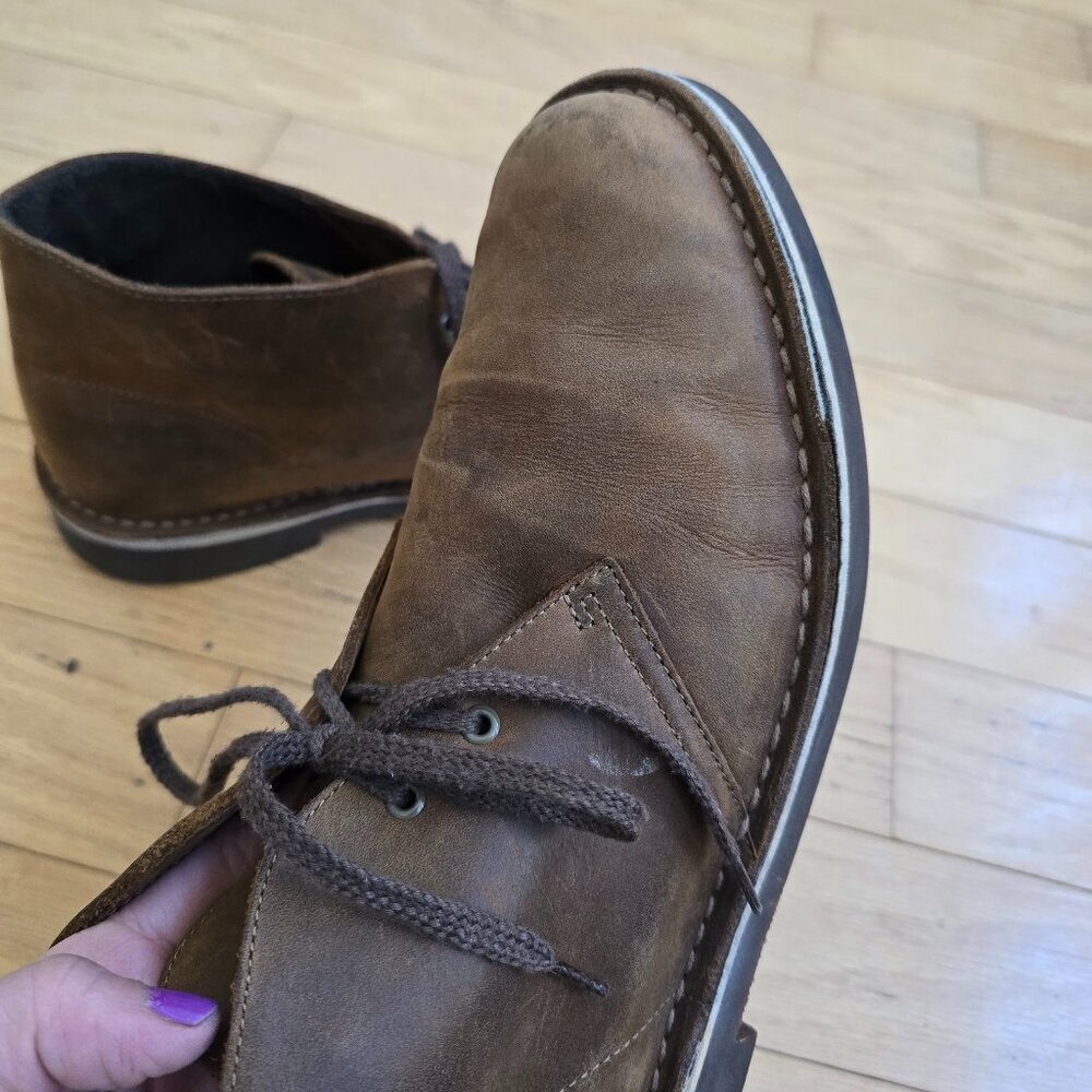 Clarks | Bushacre 2 brown leather collegiate chukka boots | MENS 9.5 - Picture 4 of 11